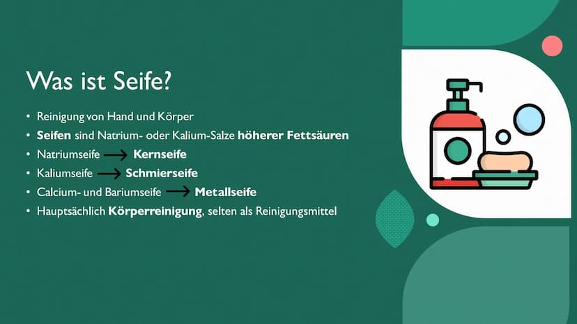 Seifenherstellung
herstel
Von Fiona G. und Boris N. Was ist Seife?
• Reinigung von Hand und Körper
Seifen sind Natrium- oder Kalium-Salze hö