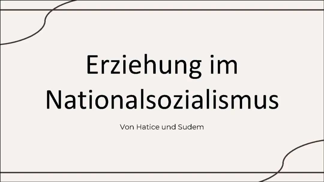 Erziehung im Nationalsozialismus: Hitlers Grundsätze und die Hitlerjugend