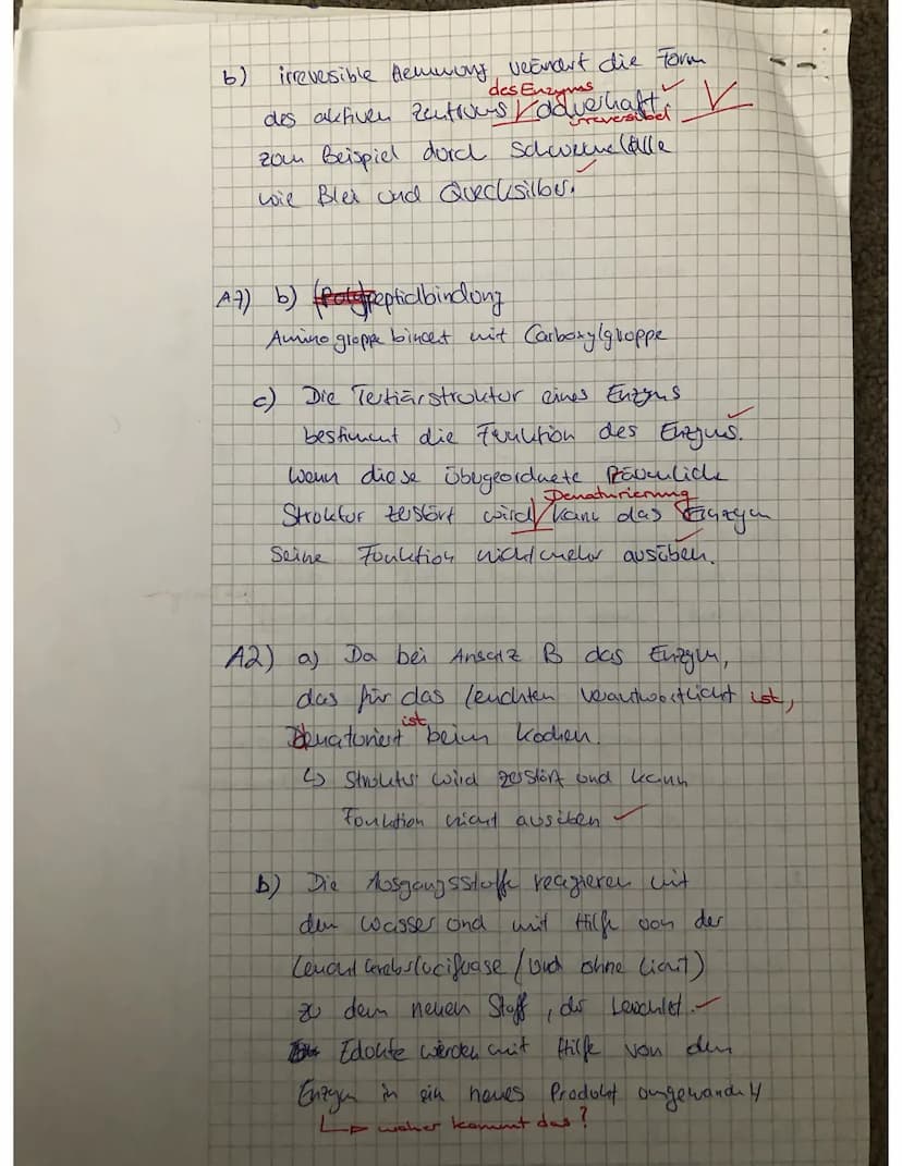 16) a)
A
Substrate
kompetitive Hercumong:
Substat
Hemmstoff
च
aktives
zentrum
allostorische Hemmung:
Enzym
aktives
zuluy
→
^ allosterisches 