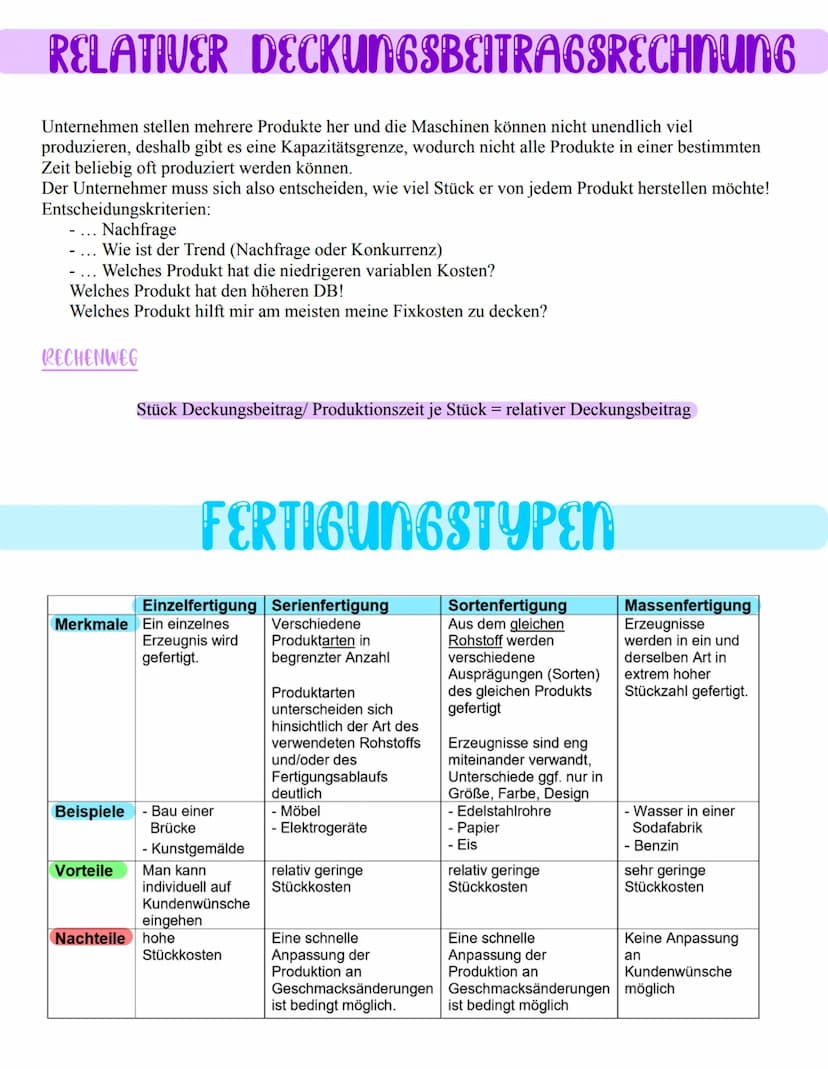 GRUNDLAGEN DER BWL
BETRIEBSERGEBNIS
Gewinn; ist dann vorhanden, wenn vom Umsatz die variablen und die fixen Kosten gedeckt sind und
ein Ertr