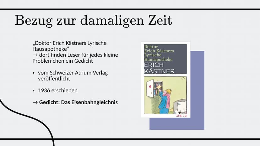 Erich
Kästner
Ein Lyriker des 20. Jahrhunderts Daten zu Erich Kästner
1899 in Dresden
† 1974 in München
wurde 75 Jahre alt
Kästner war deuts