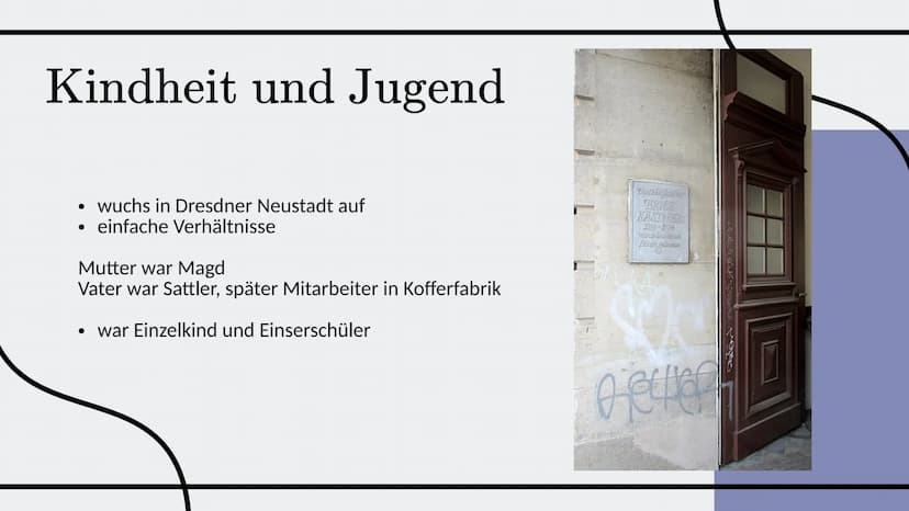 Erich
Kästner
Ein Lyriker des 20. Jahrhunderts Daten zu Erich Kästner
1899 in Dresden
† 1974 in München
wurde 75 Jahre alt
Kästner war deuts