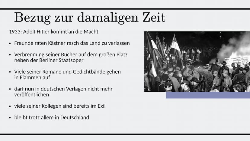 Erich
Kästner
Ein Lyriker des 20. Jahrhunderts Daten zu Erich Kästner
1899 in Dresden
† 1974 in München
wurde 75 Jahre alt
Kästner war deuts