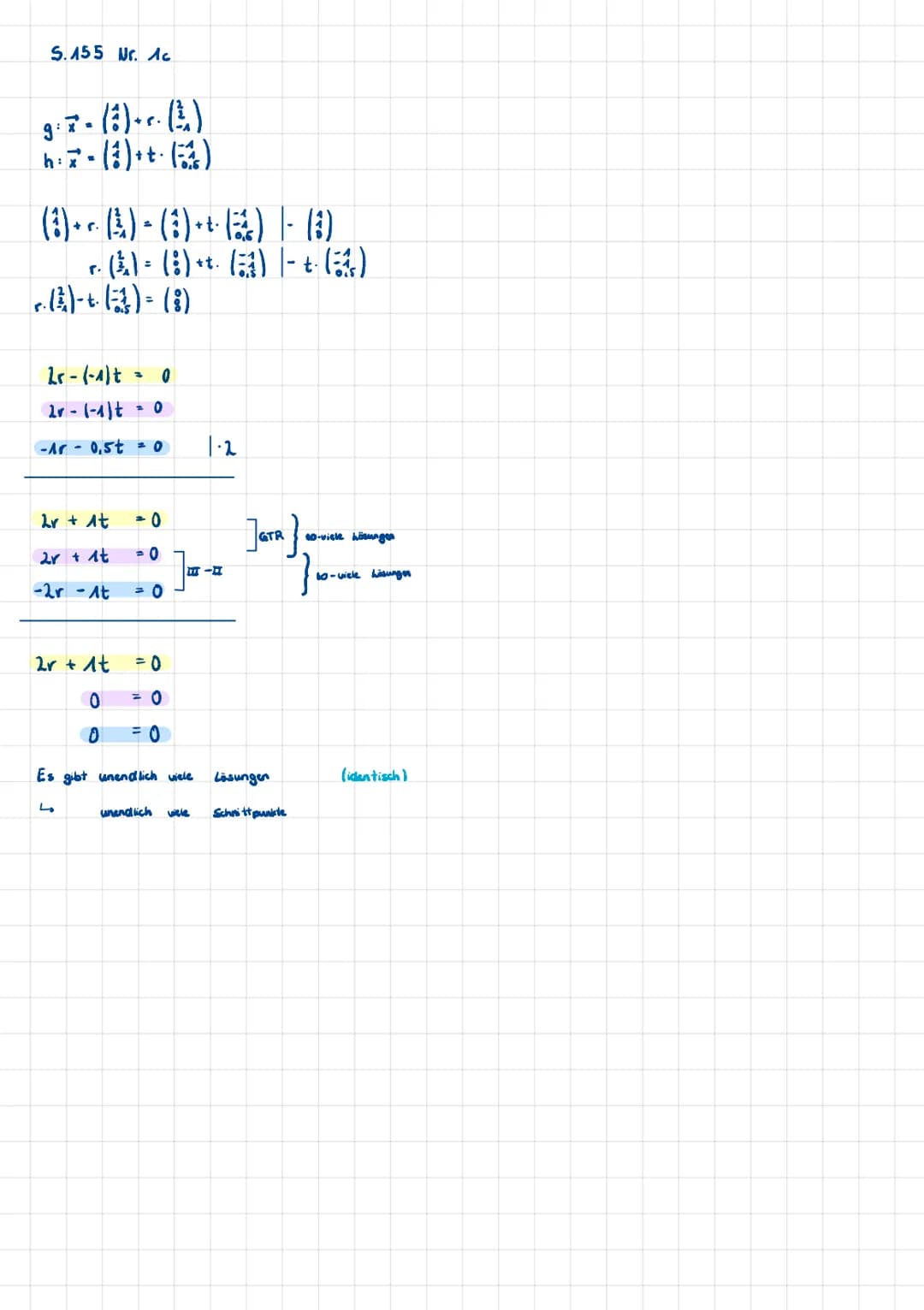 S. 155 Nr. Ac
9₁T - (²) - r. (1₂)
+t.
(3) · -· (3) - (3) + +· () |- (0)
() () +¹ (1) |-+ (4)
+t.
r.
c. (²)- + (-3) - (8)
·t.
=
2r - (-^)t
3 