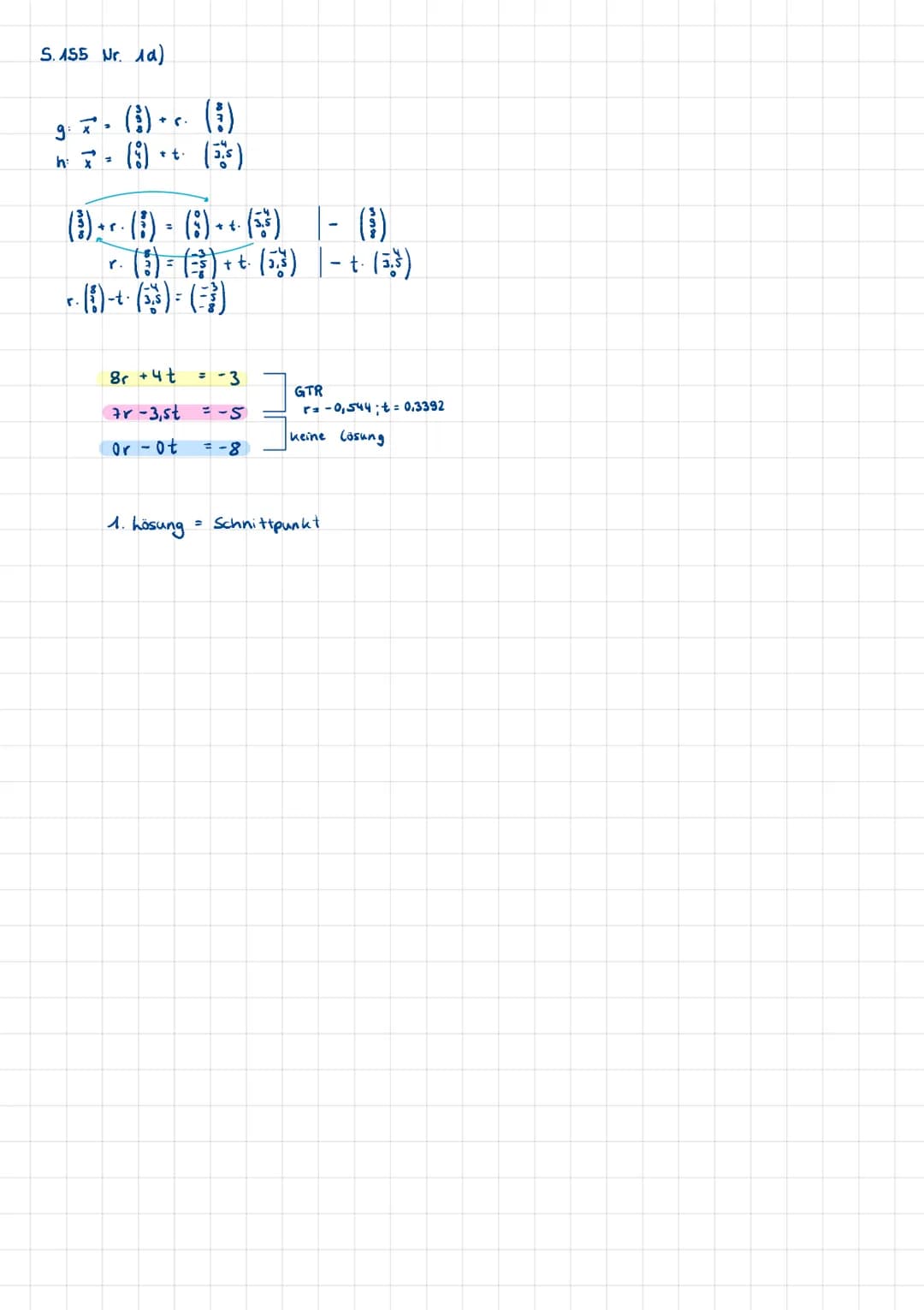 S. 155 Nr. Ac
9₁T - (²) - r. (1₂)
+t.
(3) · -· (3) - (3) + +· () |- (0)
() () +¹ (1) |-+ (4)
+t.
r.
c. (²)- + (-3) - (8)
·t.
=
2r - (-^)t
3 