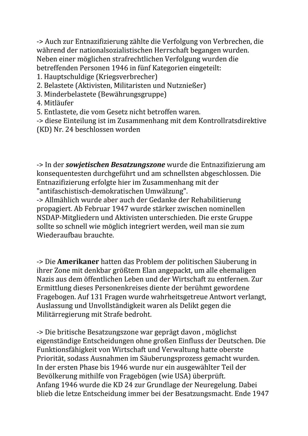 Als sich der bevorstehende Krieg über Deutschland abzeichnete
überlegten die Siegermächte, welche Ziele sie als Besatzungsmächte
befolgen wo