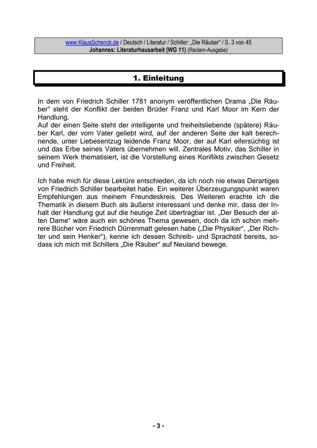 www.KlausSchenck.de / Deutsch / WG 11/ Literaturhausarbeit (2013/14) / S. 1 von 20
Strategische Vorschläge für eine Literaturhausarbeit / An