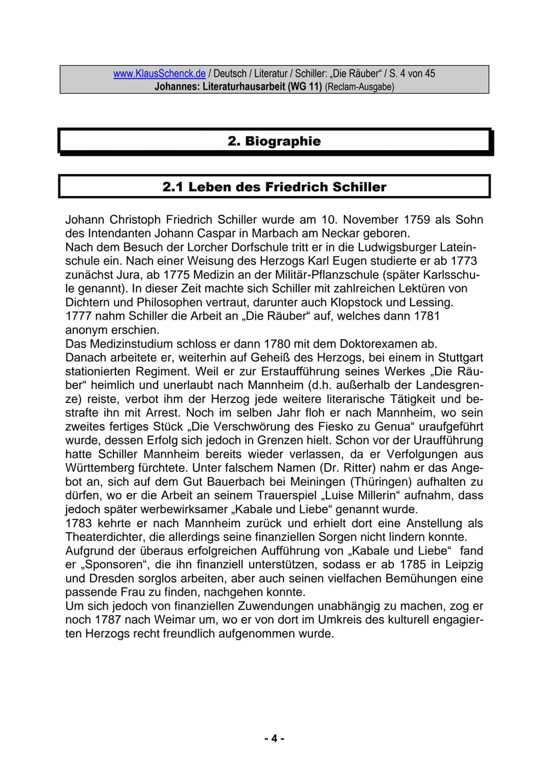 www.KlausSchenck.de / Deutsch / WG 11/ Literaturhausarbeit (2013/14) / S. 1 von 20
Strategische Vorschläge für eine Literaturhausarbeit / An