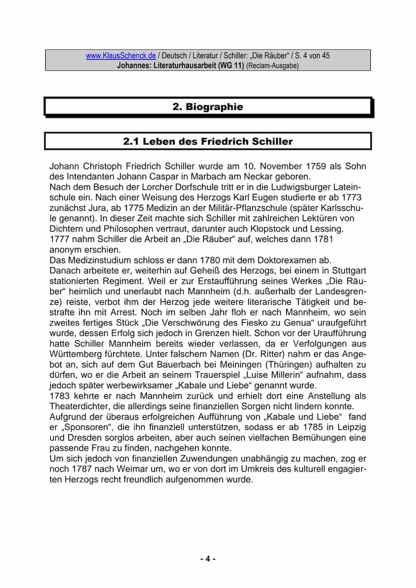 www.KlausSchenck.de / Deutsch / WG 11/ Literaturhausarbeit (2013/14) / S. 1 von 20
Strategische Vorschläge für eine Literaturhausarbeit / An