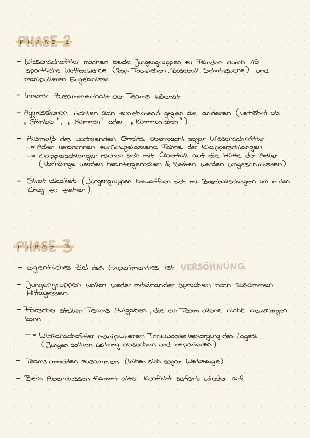 ROBBERS CAVE EXPERIMENT
Sozialpsychologe MUZAFER SHERIF
(damals Professor für Psychologie an Universität von Oklahoma)
MEILENSTEIN FÜR DIE F