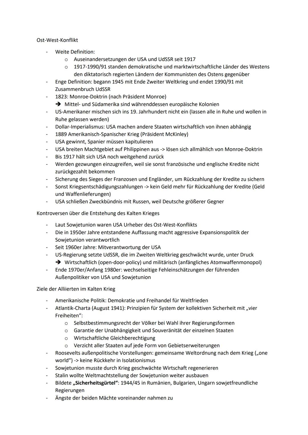 # Der Kalte Krieg

- Kalter Krieg: Zeit zwischen 1946 und 1990/91, Welt in zwei Lager eingeteilt: westlichen
  Demokratien unter USA und kom