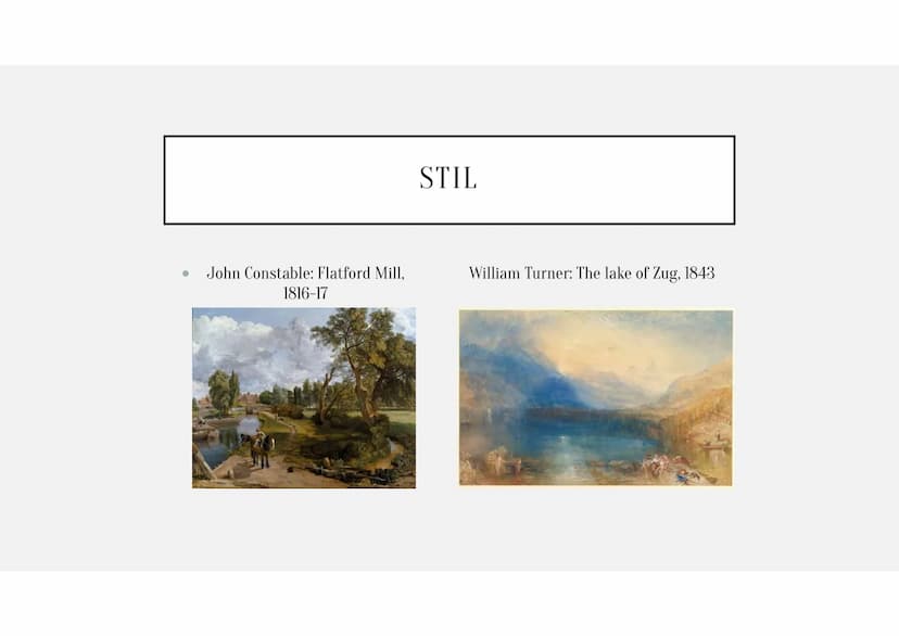 William Turner
- Der Maler des Lichts
Eine Präsentation von Luise Hamsch ●
•
Stil
Leben und Schaffen
The Burning of the Houses of Lords and 