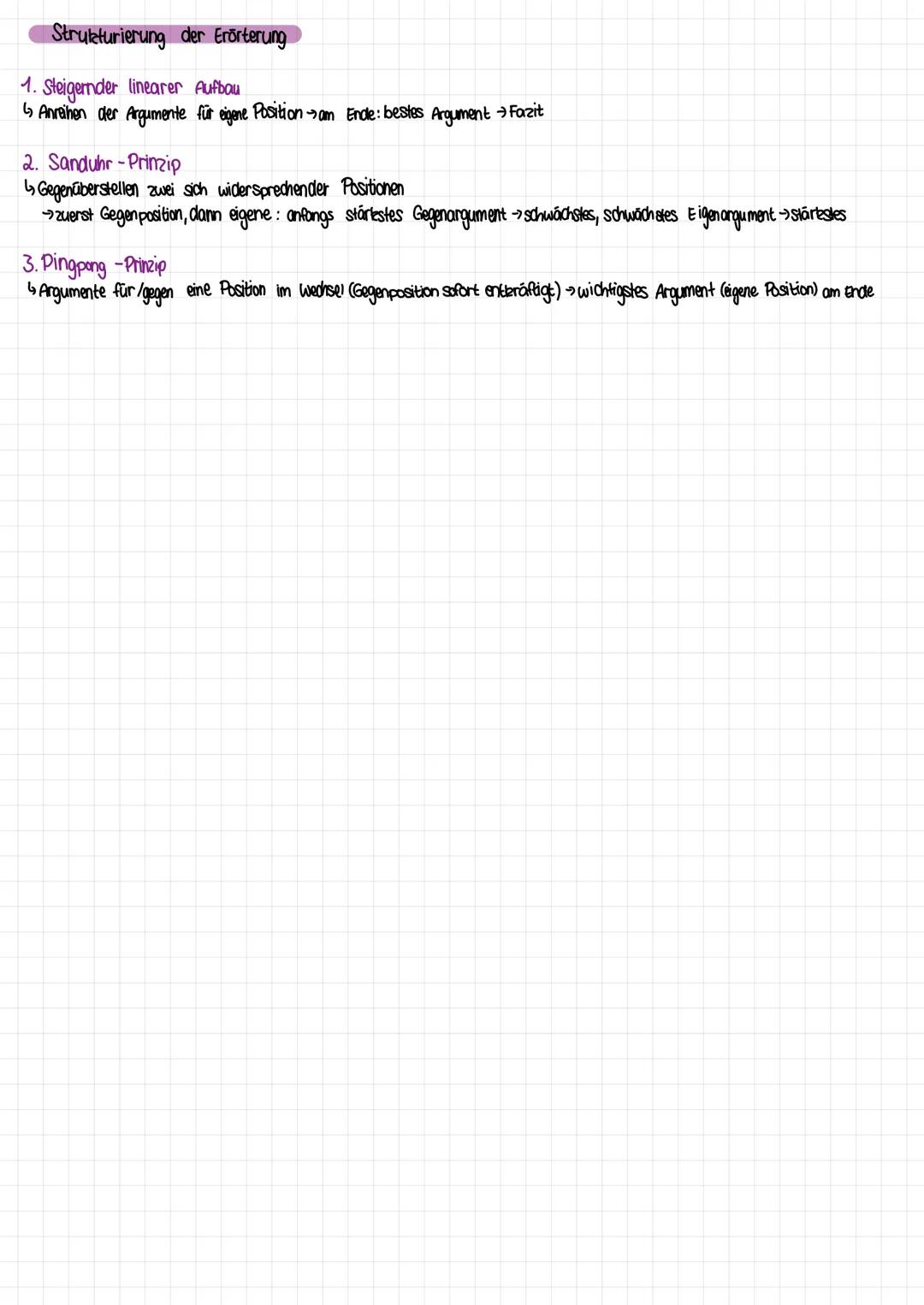 # deutsch lernzettel

Der Aufbau einer textgebundenen Erörterung

## Einleitung

*   führt zum Thema hin (z. B. geschichtlicher Rückblick, B