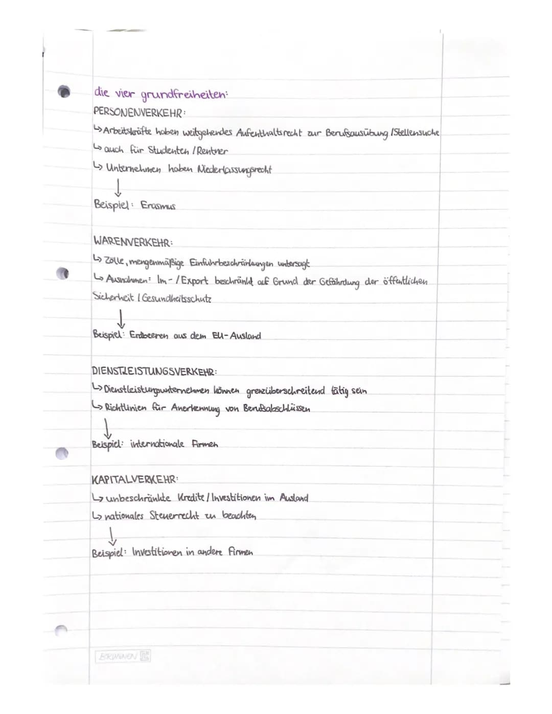 Die 4 Grundfreiheiten/Die Organe der EU
