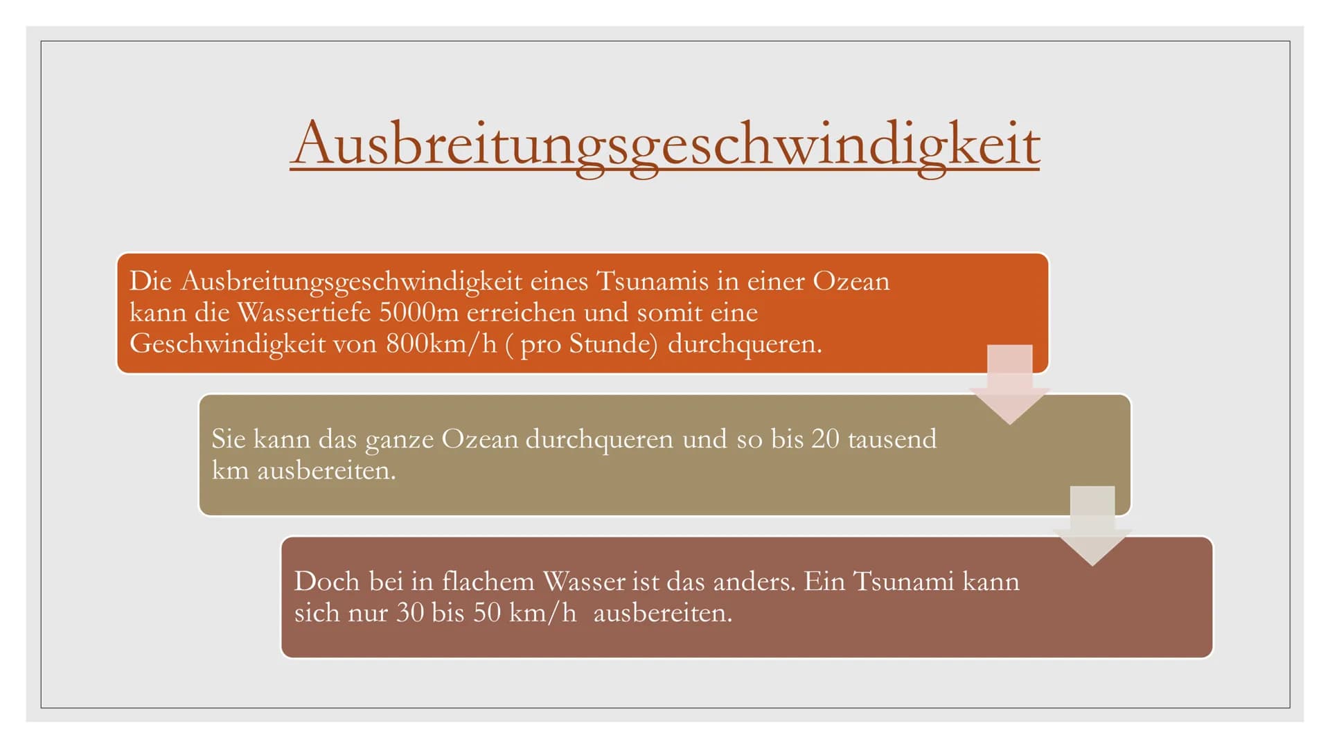 TSUNAMI Was ist ein Tsunami?
Tsunami ist eine Folge insbesondere langer
Wasserwellen, die sich über äußerst immense
Entfernungen auszubreite