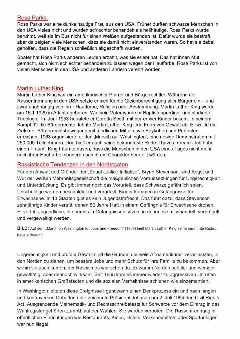 Anfang
Die Geschichte des Rassismus und der Bürgerrechtsbewegung in den USA ist eine offene
Wunde. Der Kampf für Gleichberechtigung dauert b
