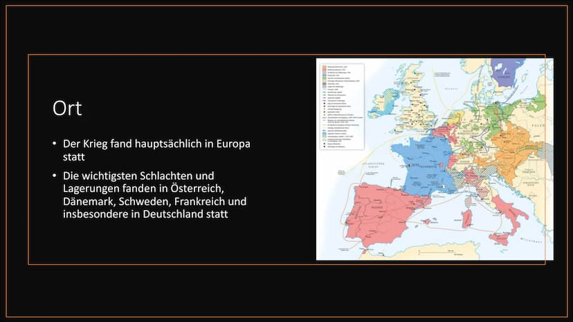30 jähriger Krieg
1618-1648
Ging es um Macht oder um Glauben? Gliederung
●
Ursache
Teilnehmer/Ziele
Verlauf
Ort
Folgen
Antwort auf die Leitf