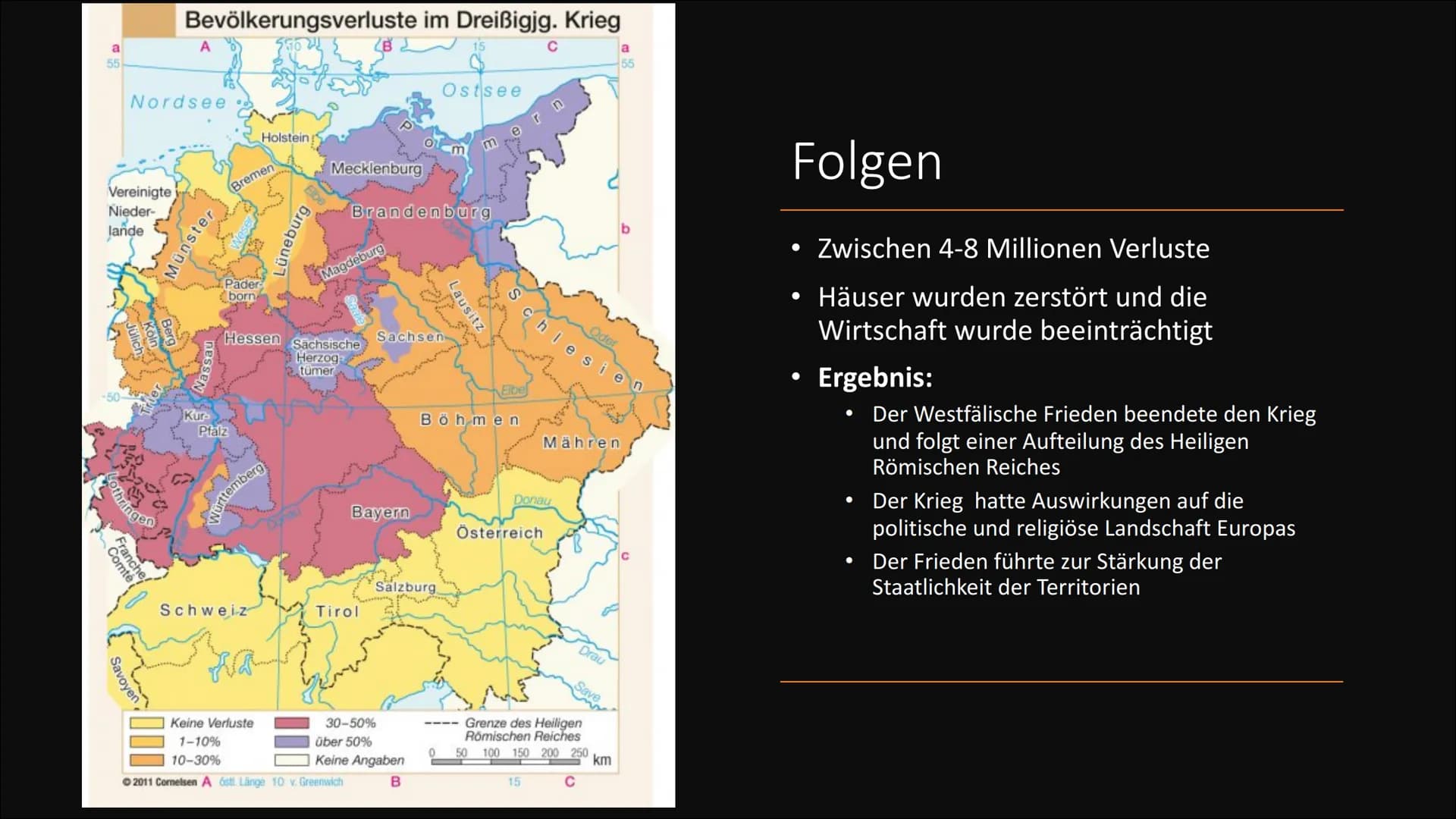 30 jähriger Krieg
1618-1648
Ging es um Macht oder um Glauben? Gliederung
●
Ursache
Teilnehmer/Ziele
Verlauf
Ort
Folgen
Antwort auf die Leitf