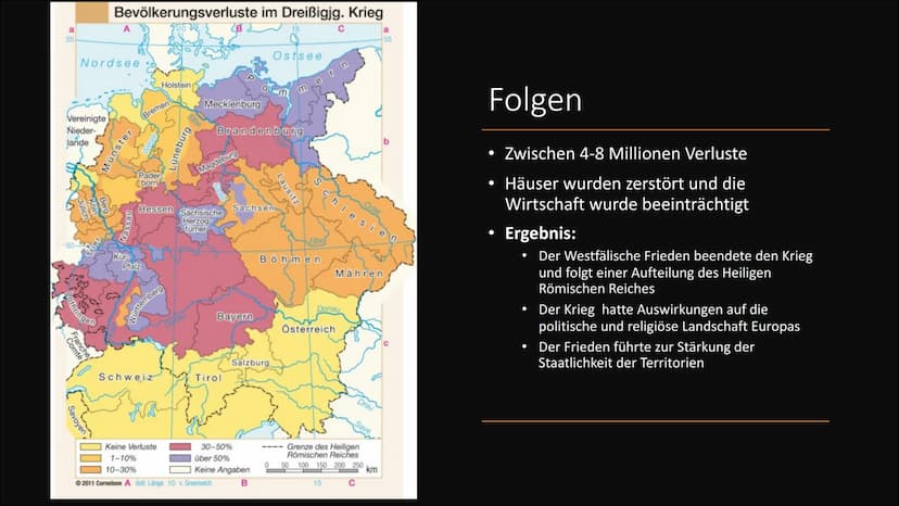 30 jähriger Krieg
1618-1648
Ging es um Macht oder um Glauben? Gliederung
●
Ursache
Teilnehmer/Ziele
Verlauf
Ort
Folgen
Antwort auf die Leitf