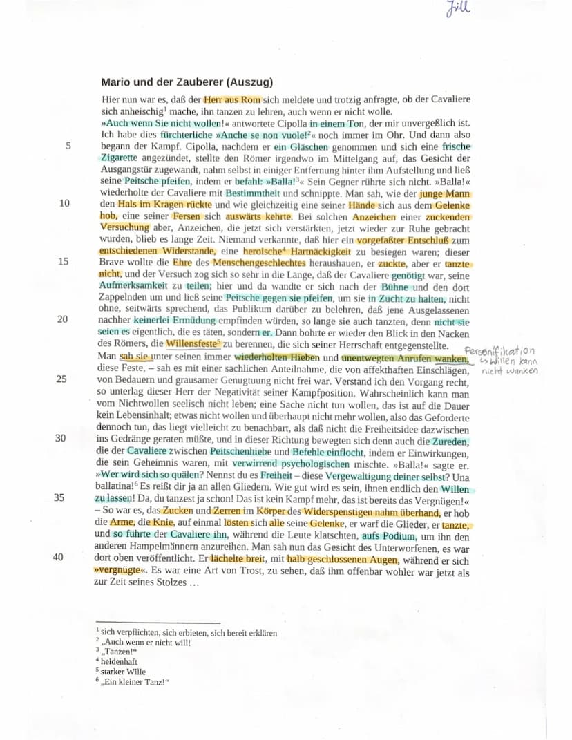 Grundkurs Deutsch Q1
4. Klausur
Jill
13.05.2022 (10:35-12:50 Uhr)
Thema: Die Beeinflussung des menschlichen Willens in Thomas Manns ,,Mario 