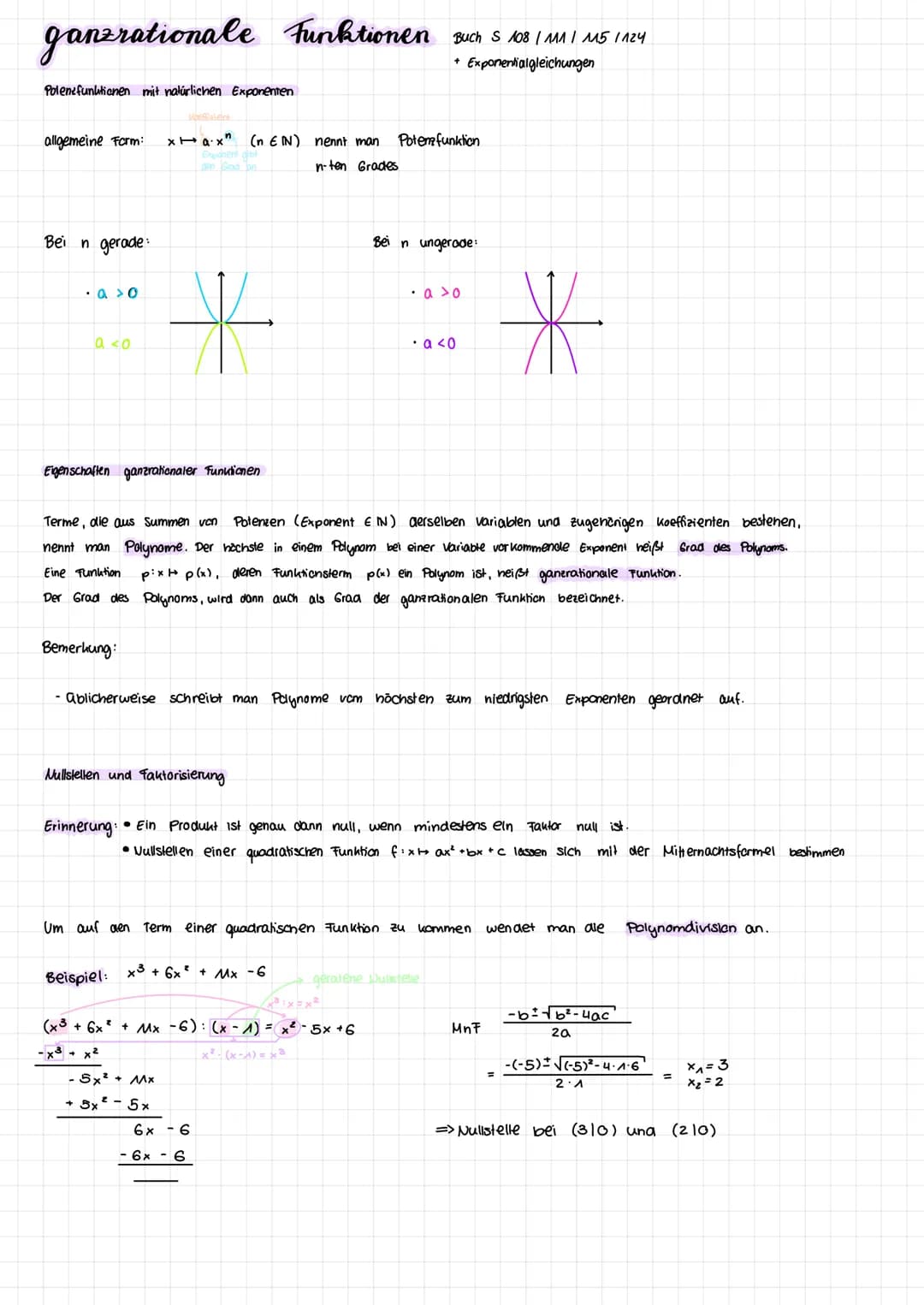 potensfunktionen
Funktionen der Form f(x) = ax mit nE IN nennt man Potenzfunktionen (n-ten Grades).
koeffizient
Spezialfall: Normalparabel
v