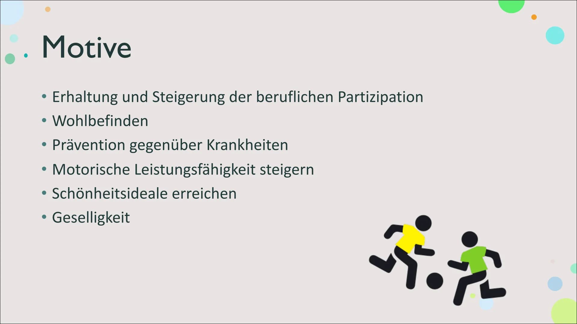 Fitness
Definition und Trainingsmethoden Inhaltsverzeichnis
1
Definition
Motive
2
3
Mögliche
Trainingsmethoden
4
Ernährung Definition
• vers