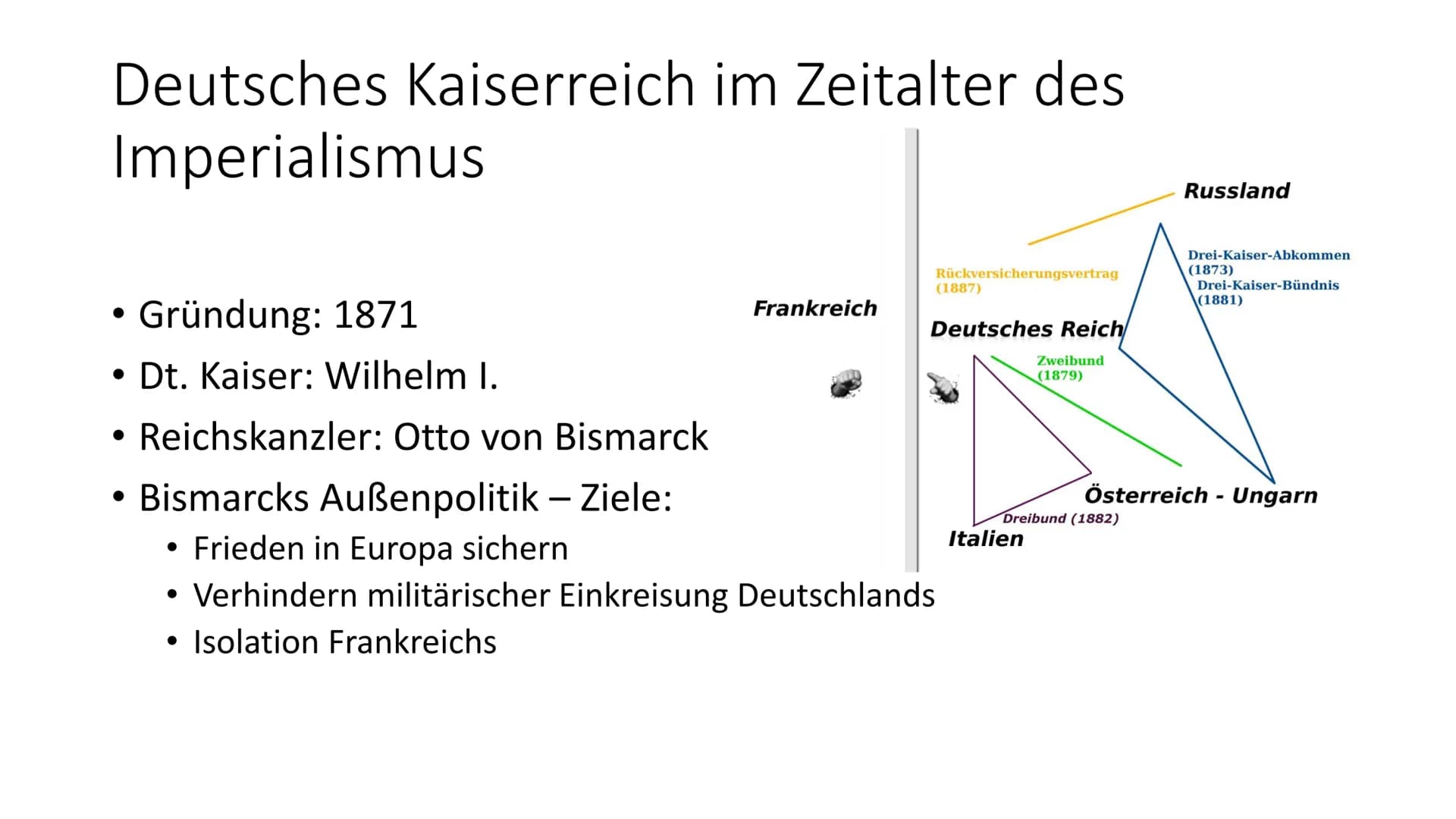 Imperialismus und erster
Weltkrieg Gliederung
• Welt vor Ausbruch des Krieges
• Imperialismus
●
●
Deutsches Kaiserreich im Imperialismus
• U