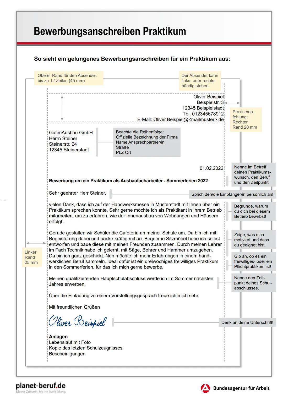 Musterlebenslauf
So kann ein gelungener Lebenslauf aussehen:
Lebenslauf
Angaben zur Person
Name:
Anschrift:
Geburtstag und -ort:
Praktische 
