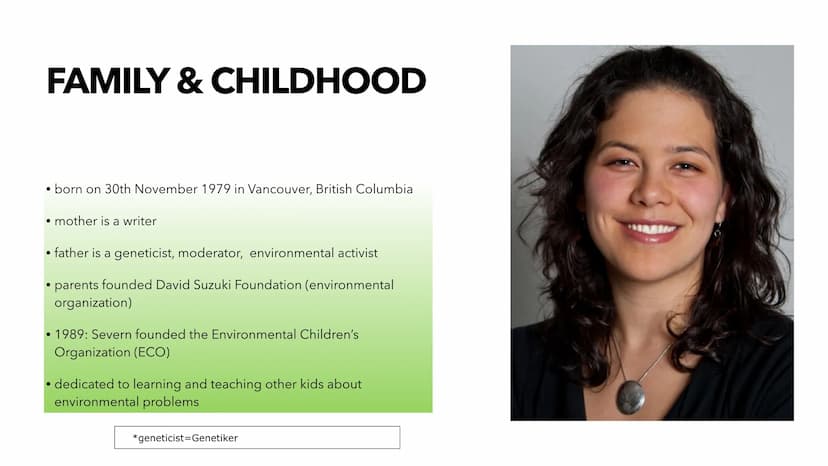 SEVERN SUZUKI
"THE GIRL WHO SILENCED THE WORLD FOR 5 MINUTES"
-environmental activist, cultural ambassador, television presenter and author
