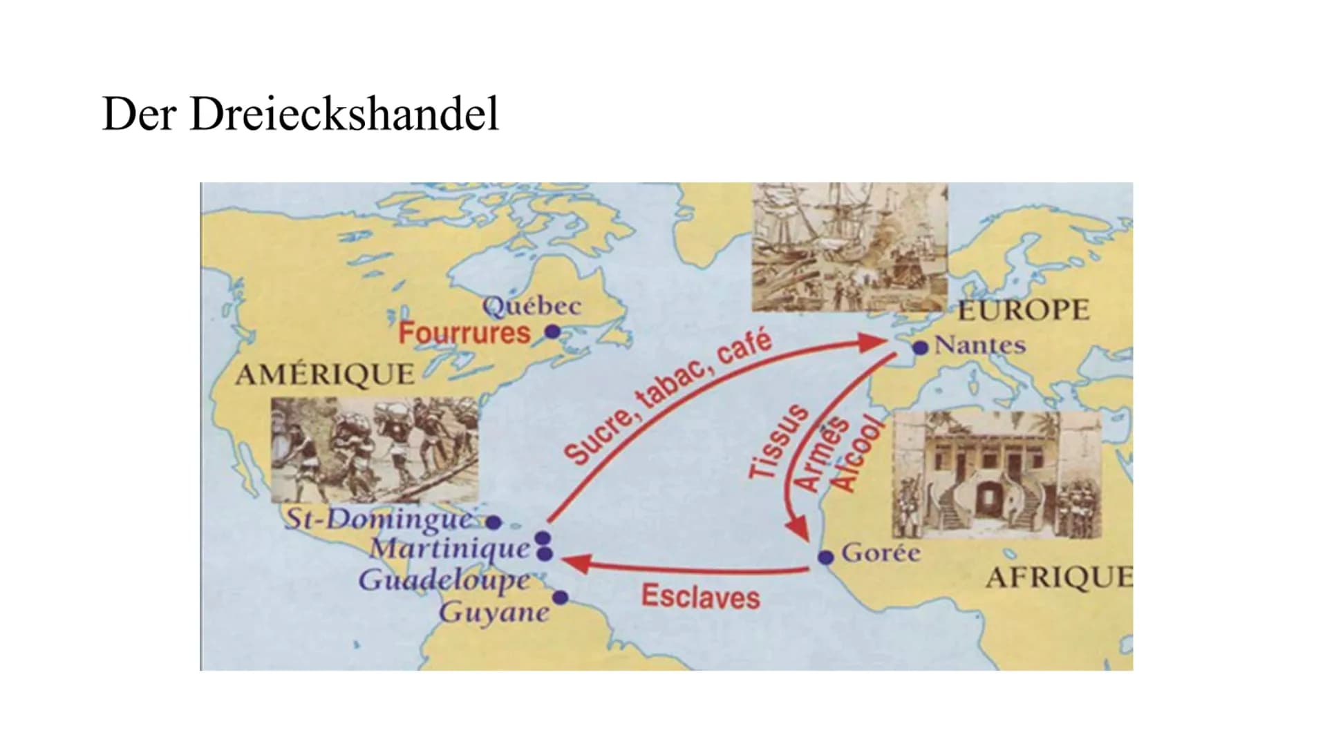 Frankreichs Imperialismus Frankreichs Imperialismus
• Frankreichs Territorien
• Der Dreieckshandel
●
●
Motive des Imperialismus
Koloniale He