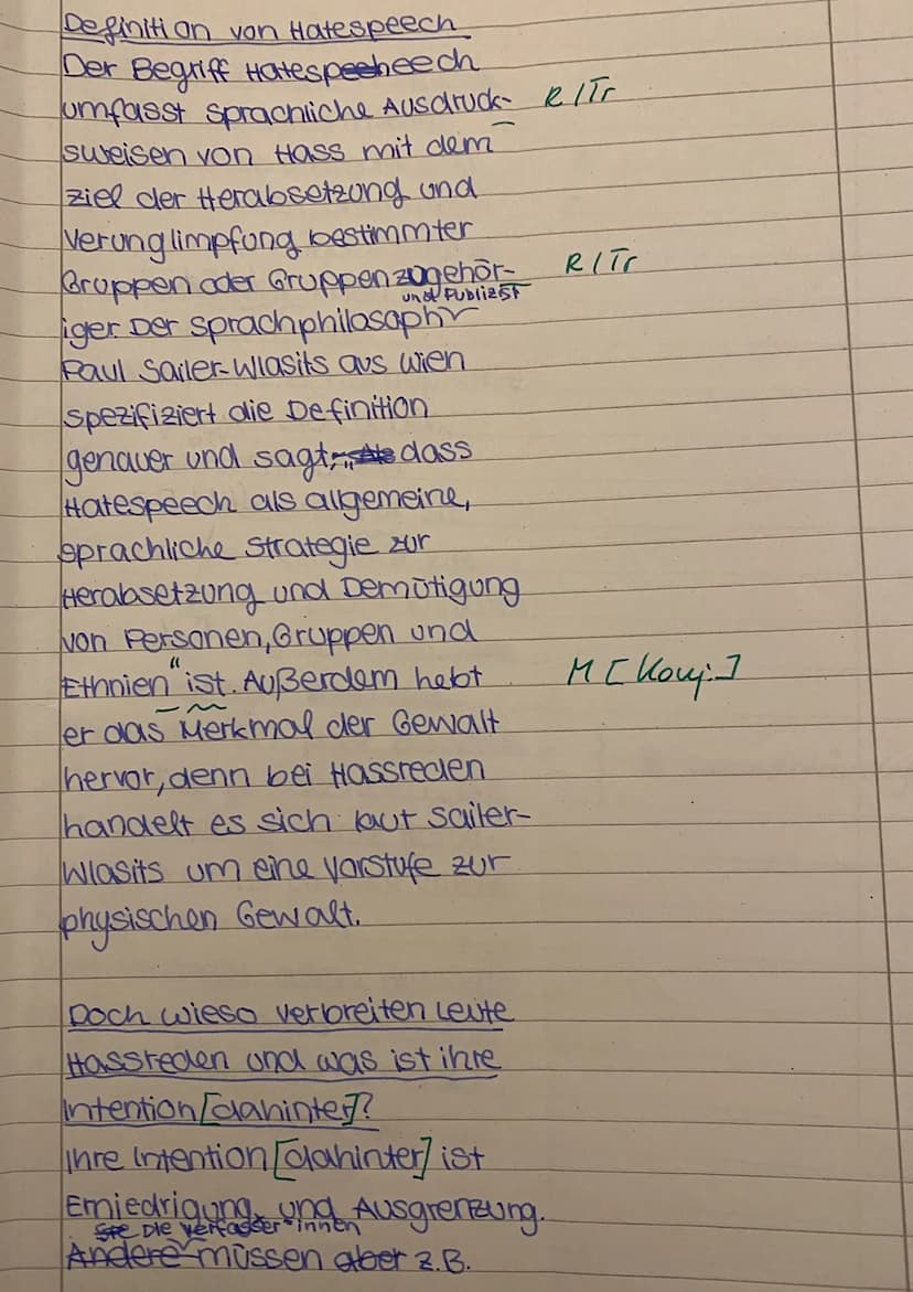 3. Deutsch klausur 07.03.22
Hate Speech
Liebe Schülerinnen,
im Rahmen des Projektes
kommunikation und Medien
haben wir als Deutsch
Kurs mit 