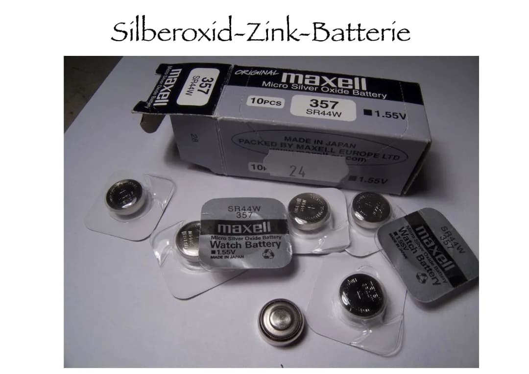 Silberoxid-Zink Batterie - Funktionsweise und Vorteile