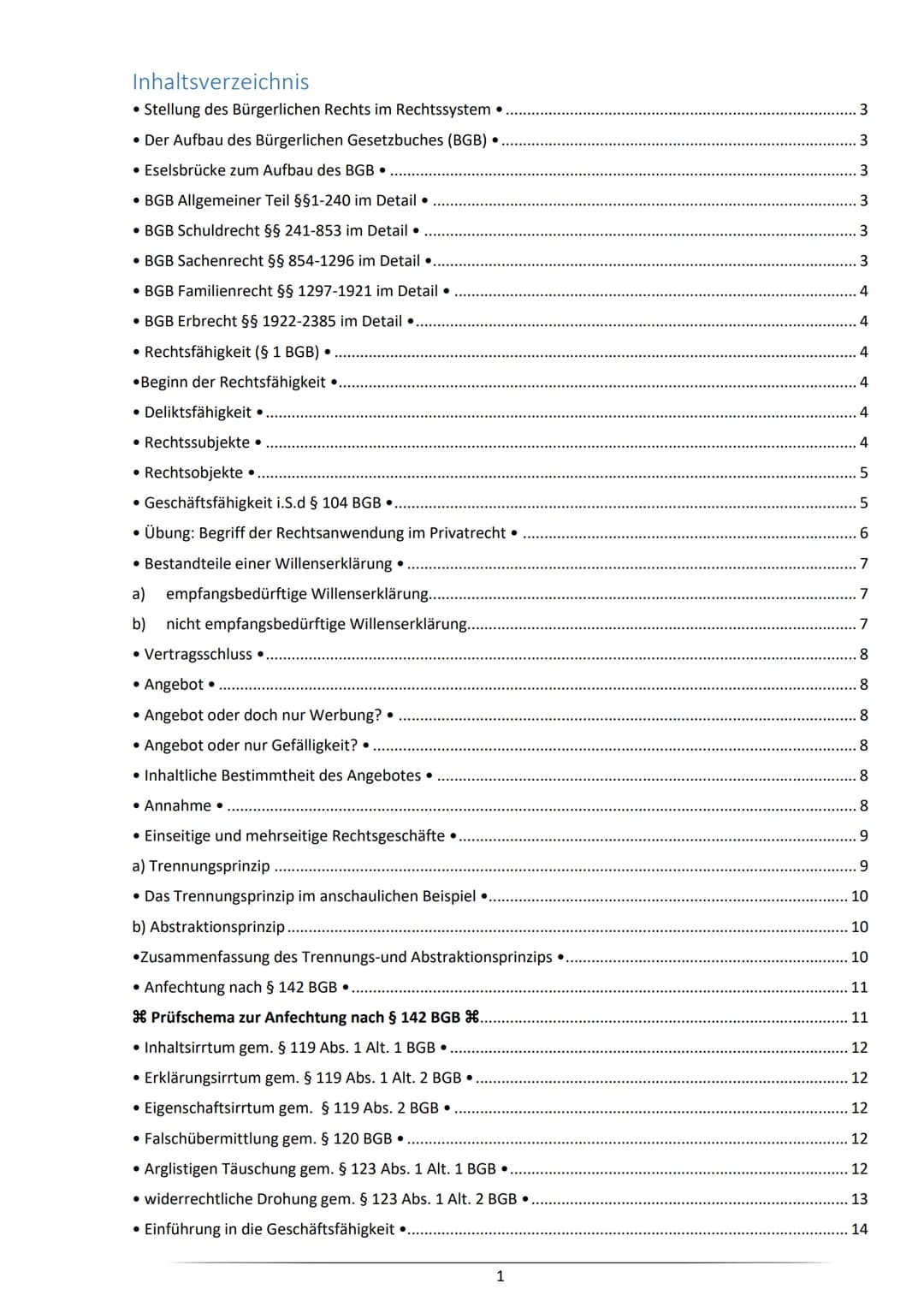 Privatrecht für
Verwaltungsfachangestellte
BESCHÄFTIGTENLEHRGANG 1
2024 Inhaltsverzeichnis
• Stellung des Bürgerlichen Rechts im Rechtssyste
