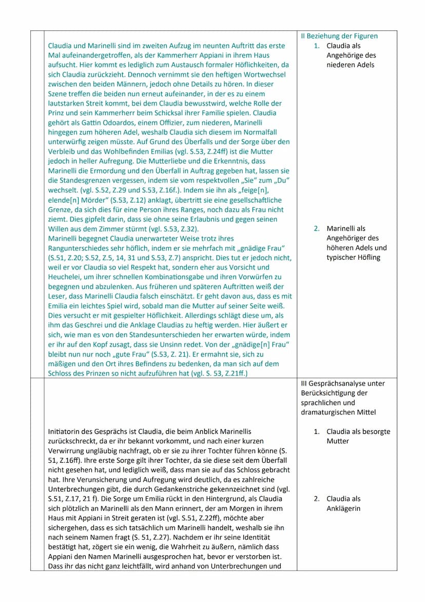 Beispielaufsatz: Aufzug III Szene 8 aus Emilia Galotti (Claudia und Marinelli)
Analysieren und interpretieren Sie den 8. Auftritt des 3. Auf