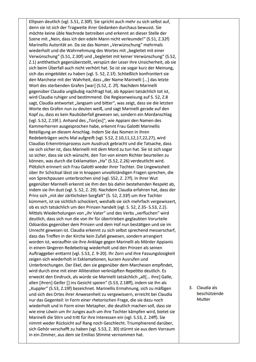 Beispielaufsatz: Aufzug III Szene 8 aus Emilia Galotti (Claudia und Marinelli)
Analysieren und interpretieren Sie den 8. Auftritt des 3. Auf