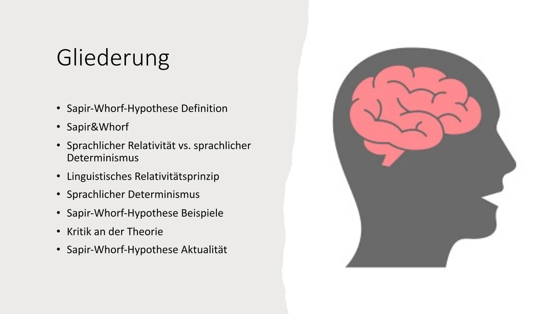 DOC
100
Sapir-Whorf-Hypothese
Tom, Serafin Gliederung
• Sapir-Whorf-Hypothese Definition
• Sapir&Whorf
●
• Linguistisches Relativitätsprinzi