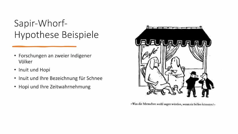 DOC
100
Sapir-Whorf-Hypothese
Tom, Serafin Gliederung
• Sapir-Whorf-Hypothese Definition
• Sapir&Whorf
●
• Linguistisches Relativitätsprinzi