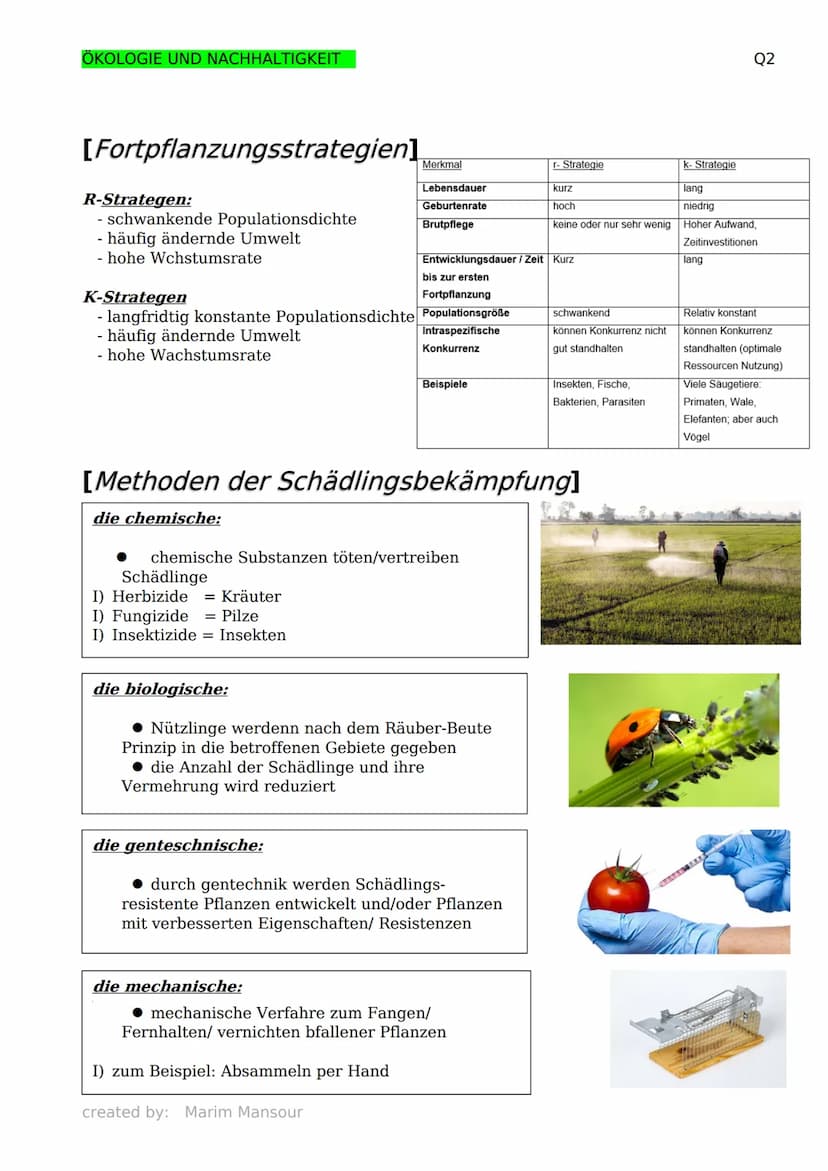 ÖKOLOGIE UND NACHHALTIGKEIT
[Grundbegriffe der Ökologie]
Biosphäre: die Gesamtheit aller
Ökosysteme
Biosphärenforschung: das Forschungsgebie