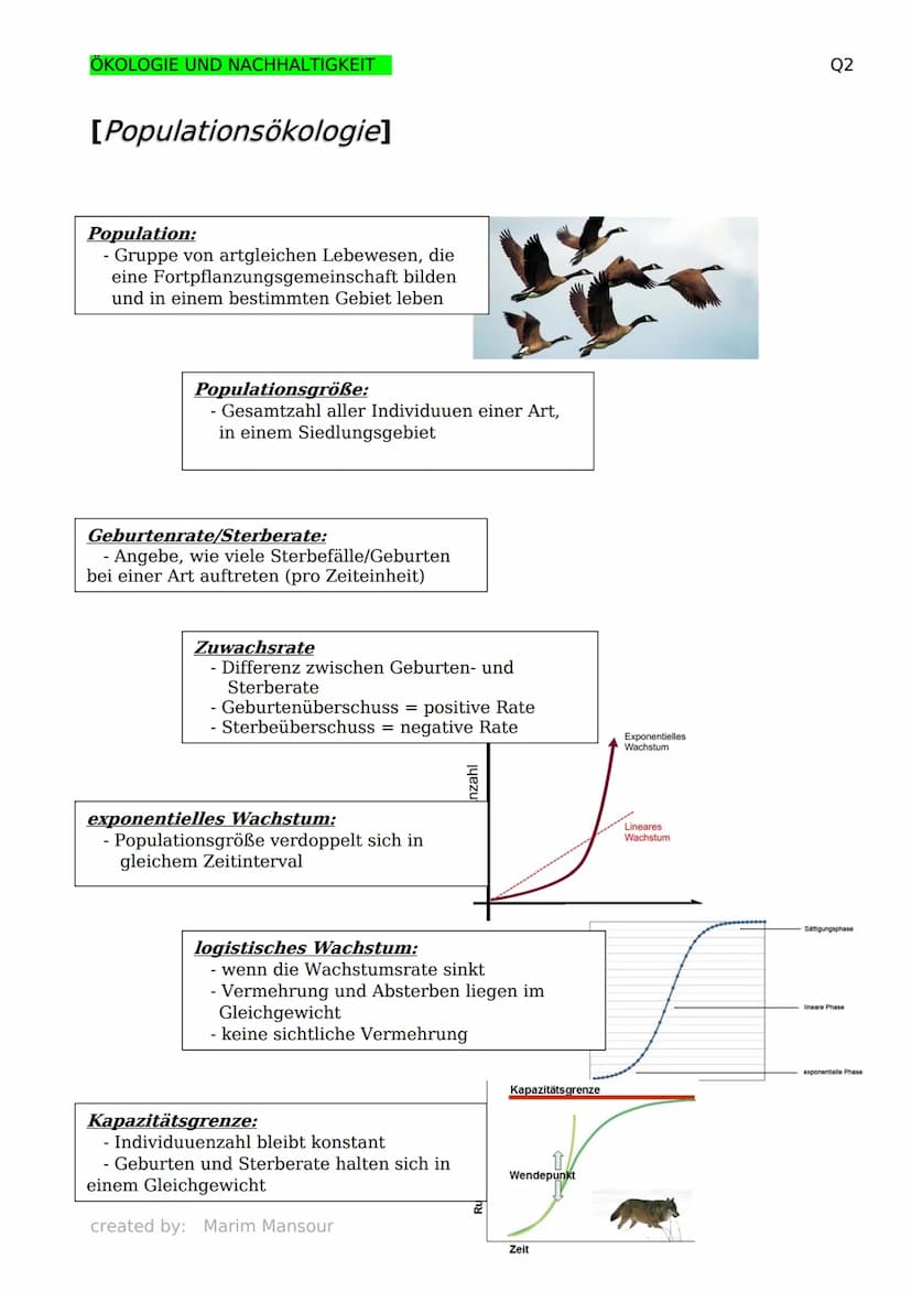 ÖKOLOGIE UND NACHHALTIGKEIT
[Grundbegriffe der Ökologie]
Biosphäre: die Gesamtheit aller
Ökosysteme
Biosphärenforschung: das Forschungsgebie