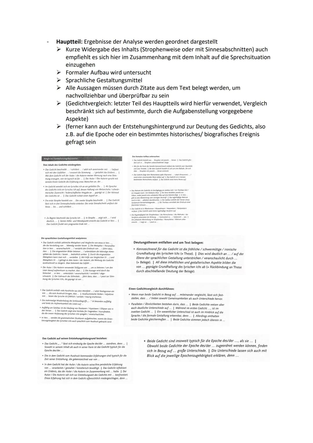 Deutsch Abitur
Schreibformate:
Lyrik
Gedichtanalyse/ Lyrik (unterwegssein)
materialgestütztes Schreiben (Dialekte und Soziolekte)
Dramenszen