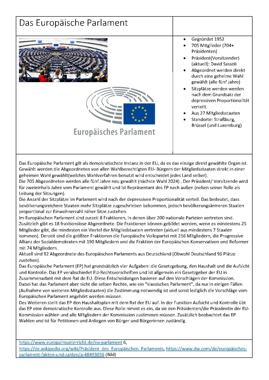 Europäisches Parlament: Aufgaben, Sitze und Fraktionen 2024