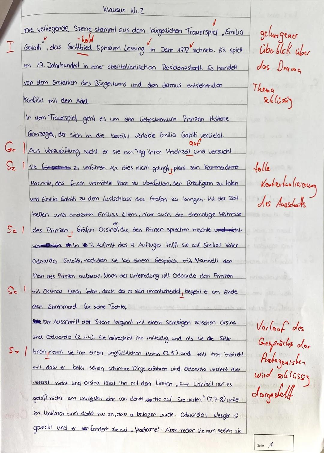 Klausur Nr. 2

Die vorliegende Szene stammt aus dem bürgerlichen Trauerspiel "Emilia
-hold
✓
I Golotti, das Gottfried Ephraim Lessing im Jah