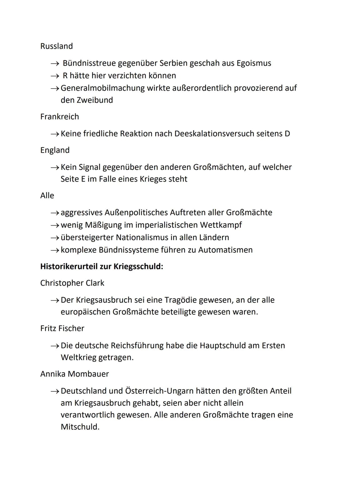 ,,moderner Krieg":
• technisch- und industrielle Kriegsführung
→ Gaskrieg
→ Neue Ausrüstung, neue Waffen: Granatwerfer, U-Boote,
neue Muniti