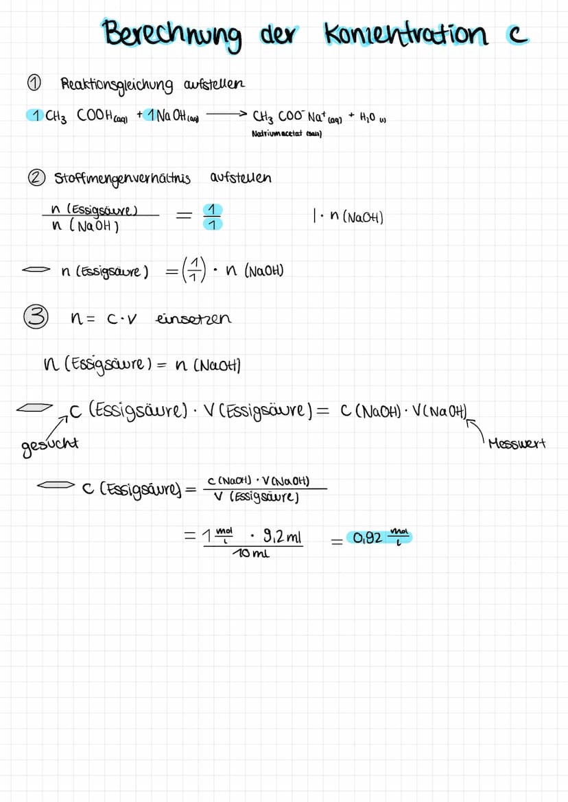 Säure Base Titrationsapparatur
Haßlosung (bekannte c)
•
Bürette
.
Probelösung (unbekannte c.)
Erlenmeyerkolben
Rührfisch
Magnetrührer
•Hann 