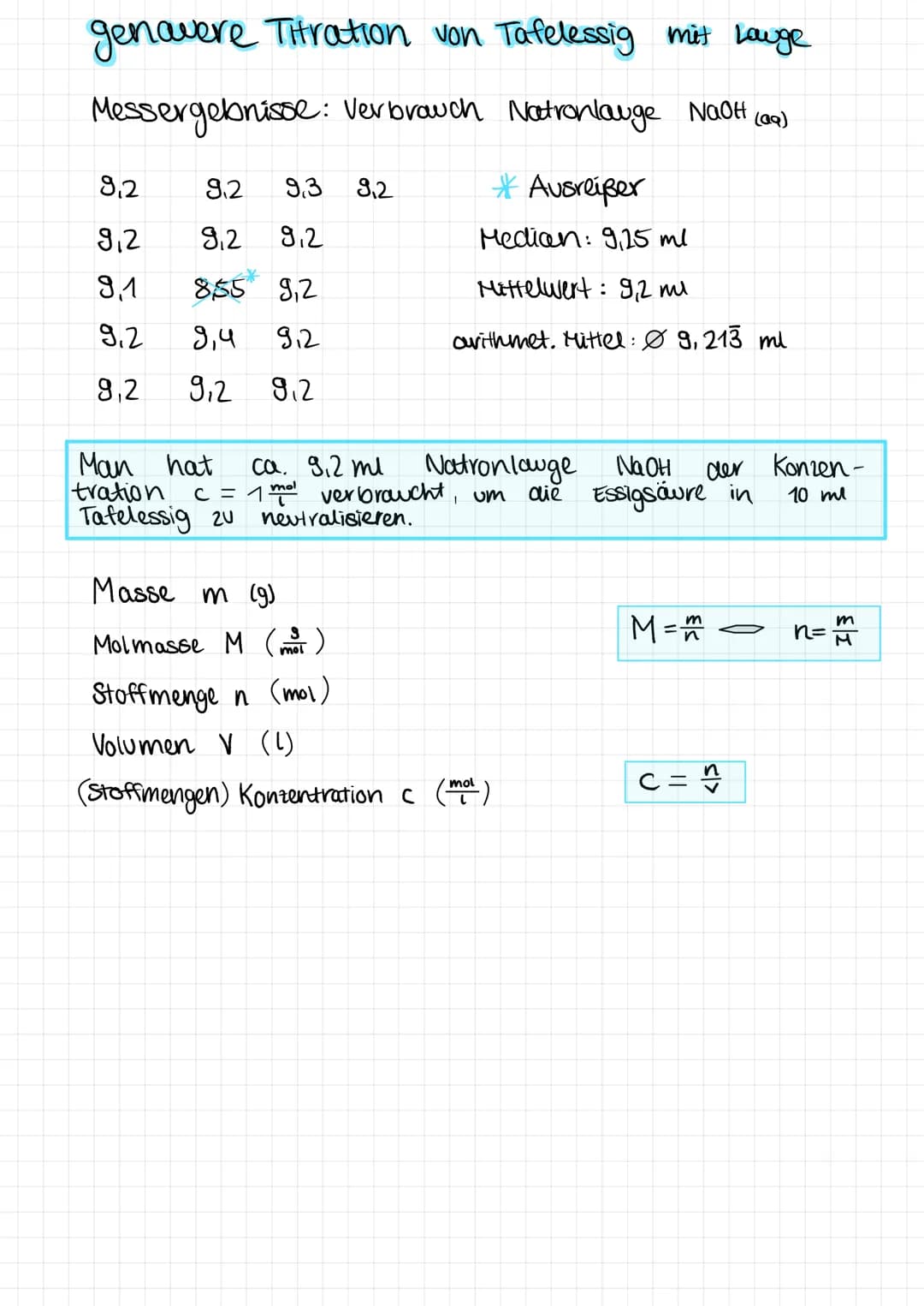 Säure Base Titrationsapparatur
Haßlosung (bekannte c)
•
Bürette
.
Probelösung (unbekannte c.)
Erlenmeyerkolben
Rührfisch
Magnetrührer
•Hann 