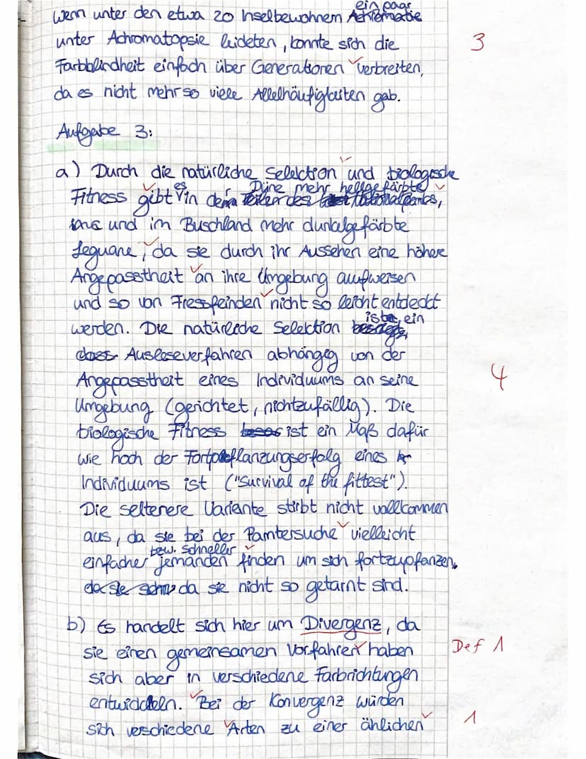 Biologie J2
Name:.
Tanja.
Notenpunkte:
mündlich: .........
schriftlich:11.
Klausur
Punkte: 22/30
Su 21.03.2021
Aufgabe 1
In den versteinerte