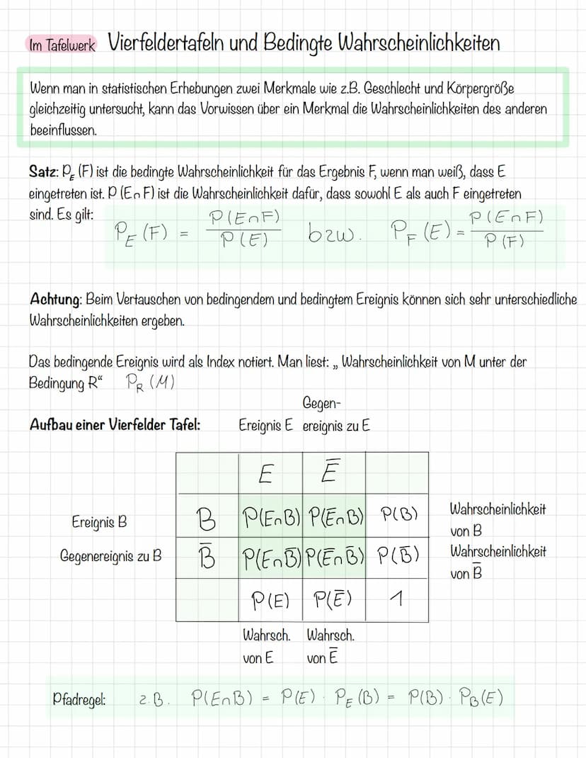  Wahrscheinlichkeit:
P(...)
Lernzettel Klausur
Grundbegriffe der Wahrscheinlichkeitsrechnung:
Die relative Häufigkeit nähert sich bei immer 