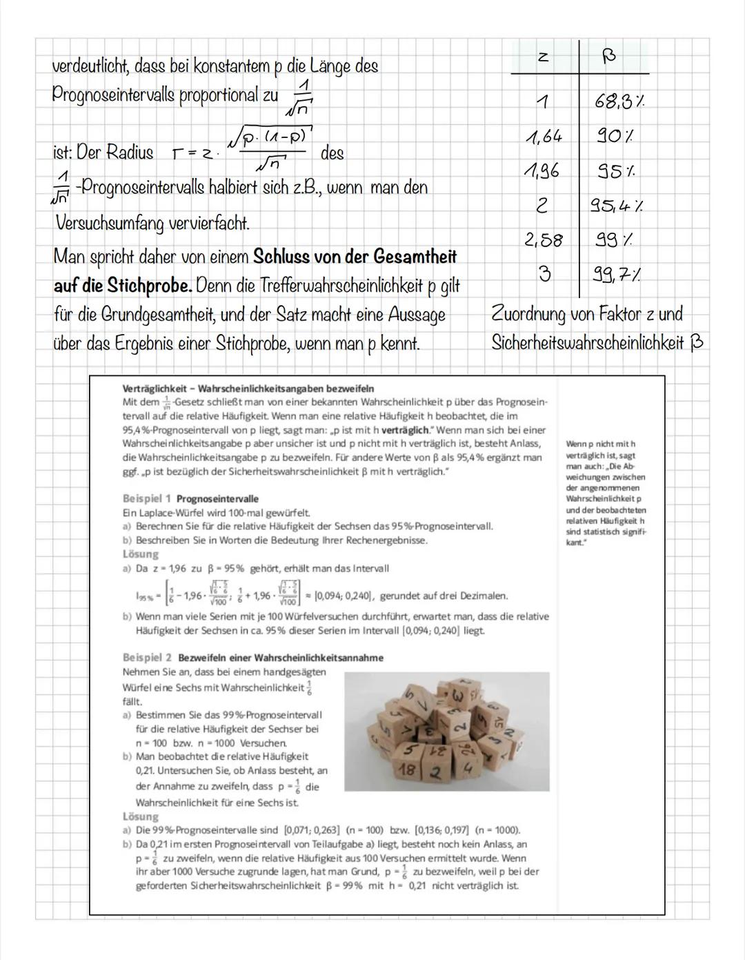  Wahrscheinlichkeit:
P(...)
Lernzettel Klausur
Grundbegriffe der Wahrscheinlichkeitsrechnung:
Die relative Häufigkeit nähert sich bei immer 