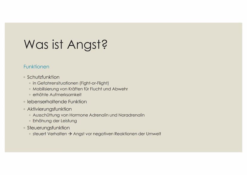 永原不原
ANGST(STÖRUNGEN) Gliederung
1.
Einstieg
2. Was ist Angst?
1. Funktion
3. Angststörung
1. Klassifikation
2.
Phobie
3. Generalisierte Ang