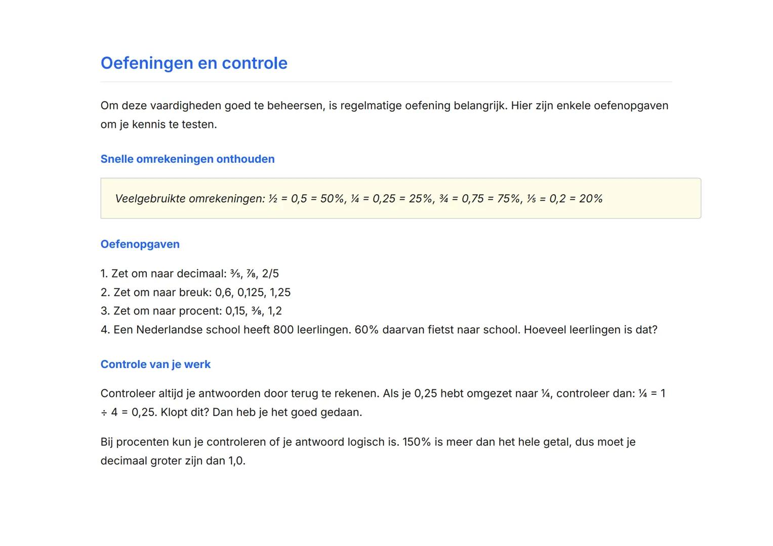 Breuken, decimalen en procenten omrekenen
Rekenen voor groep 8
Leer hoe je breuken, decimalen en procenten omrekent naar elkaar
Rekenen 	Gra